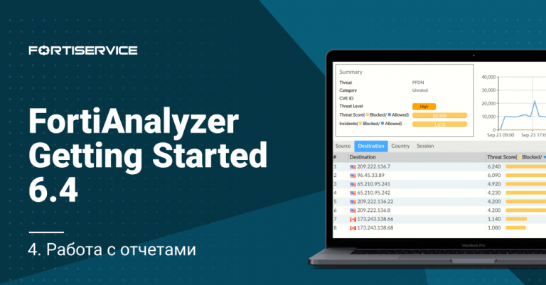 4. FortiAnalyzer Getting Started v6.4.  Working with reports