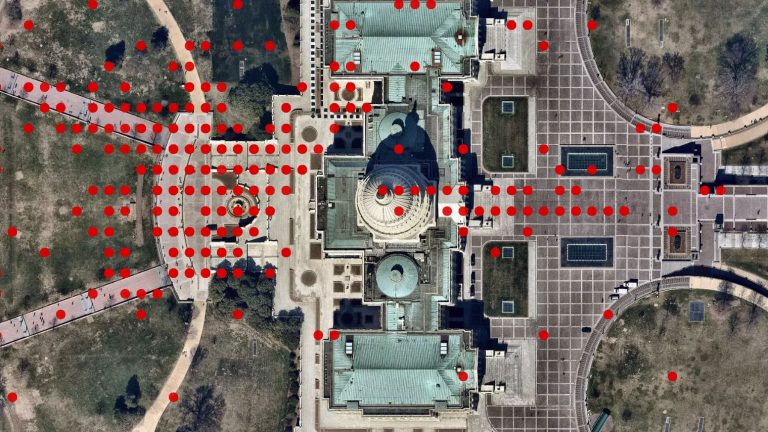Visualization of Parler users during the storming of the US Capitol using GPS metadata of videos