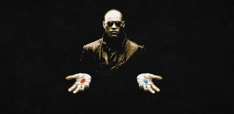 Morpheus, two pills and React components