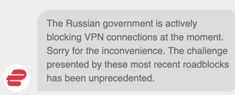 ExpressVPN warns Russian users of ‘unprecedented difficulties’