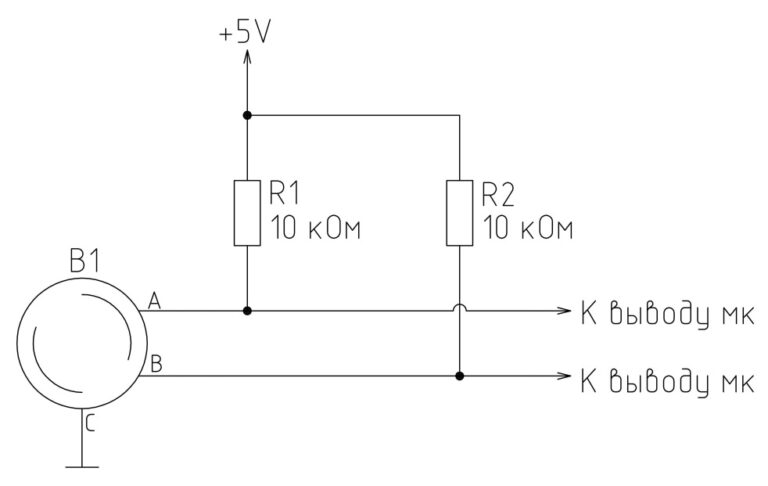 Connecting an incremental encoder to an ATmega8 microcontroller