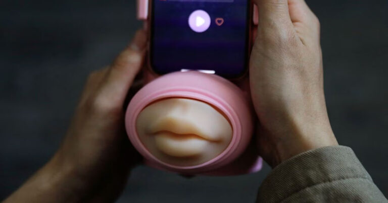 In China, they created a gadget for remote kissing.  And he already has questions.
