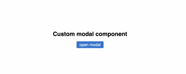 Making a custom modal window for React