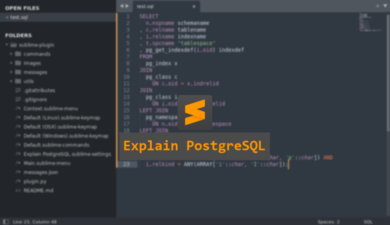 Plugin for analyzing PostgreSQL plans in Sublime Text, and its development