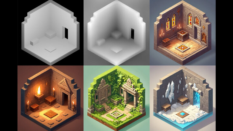 Creating Isometric Game Levels Using Stable Diffusion